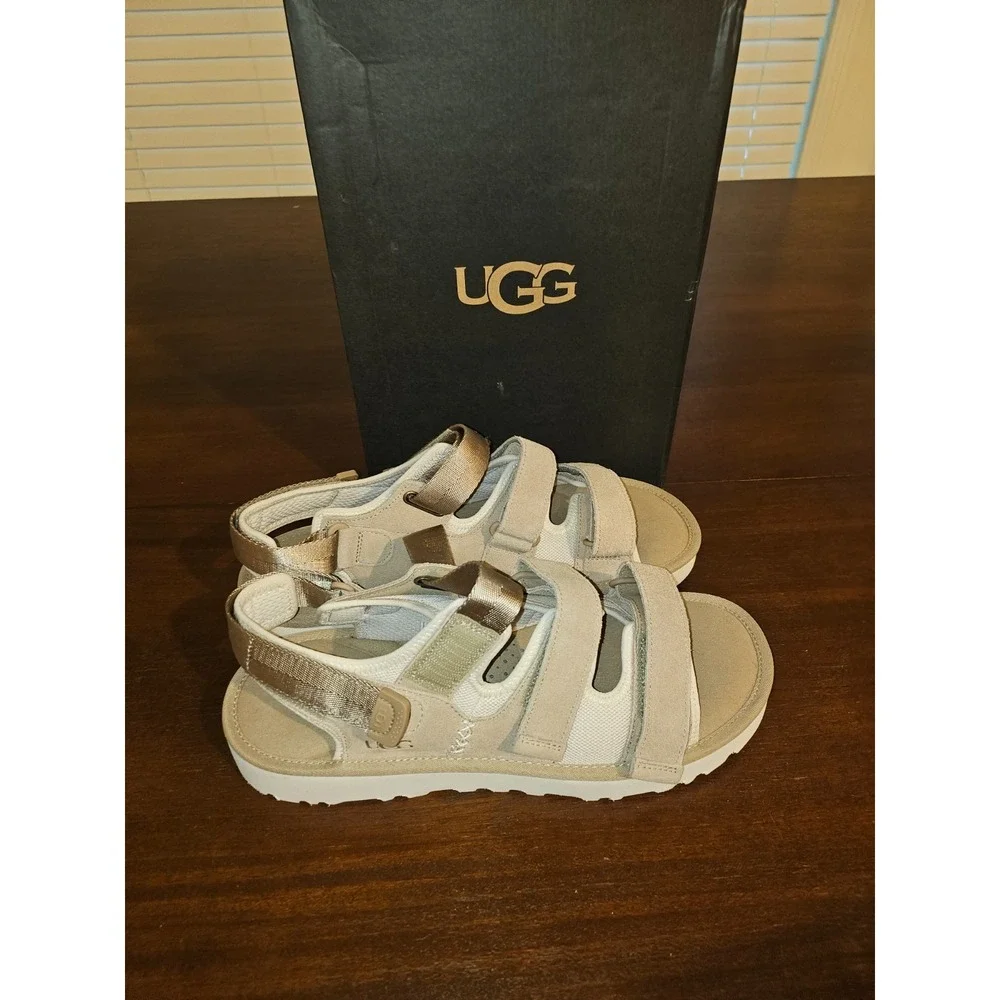 1153095 UGG Goldencoast Multistrap Brown Mens Suede Size 13 Sandals